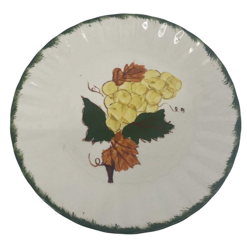 Vintage Blue Ridge Southern Pottery Salad Lunch Plate County Fair Fruit Grape
